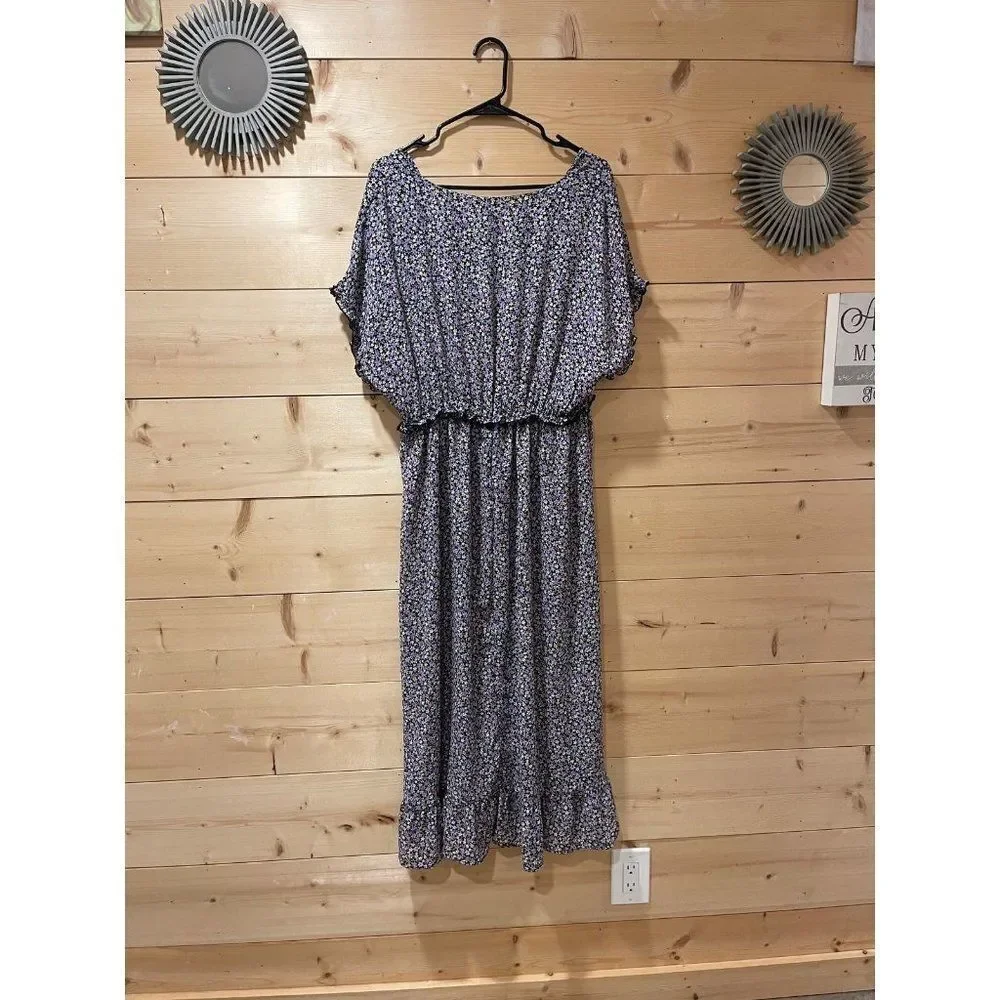 Emma & Michele Dolman Sleeve Empire Waist Maxi Dress Large